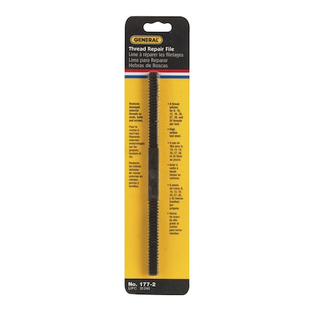 General Tools General 8-1/2 in. L X 7/16 in. W High Carbon Steel Assorted Thread Repair File 1 pc 177-2